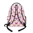 thumbnail image 3 of SEANATIVE Kids School Backpack Large Capacity School Bag Bookbag Rucksack with Front Pocket & Side Pockets, Adjustable Padded Straps for Boys Girls Teens, Butterfly Pink, 3 of 7