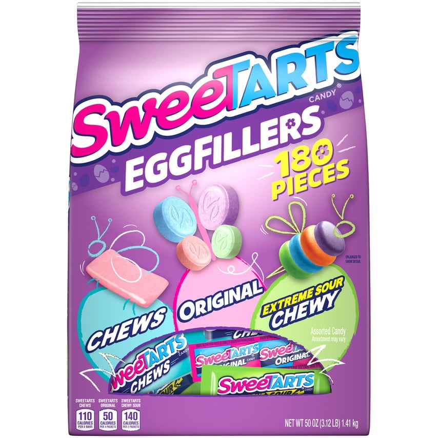 SWEETARTS EGG FILLERS Chews Original & Extreme Sour Chewy Easter Candy