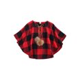 thumbnail image 1 of Okbabeha Baby Girl Plaid Outwear Cloak Clothes Children Windproof Christmas Pullover, 1 of 6