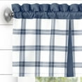 thumbnail image 4 of Achim Tate Plaid Light Filtering Tier and Valance Curtain Set, Blue, 58" x 24", 4 of 5