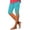 Blue, variant on frariair ​Ladies Stretchy Knee Length Cropped Pants Tummy Control Comfortable Athletic Capris For Gym And Vacation​ Bright Blue