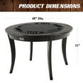 thumbnail image 3 of 48-in Poker Table 2-in-1 Onyx Flip-Top Dining Table for 6 Players by Barrington Billiards Company, 3 of 7