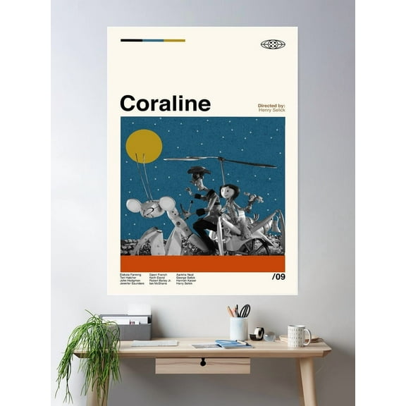 Coraline Poster Wall Art, Modern Wall Decor For Living Room Bedroom, 8x12 UNFRAMED