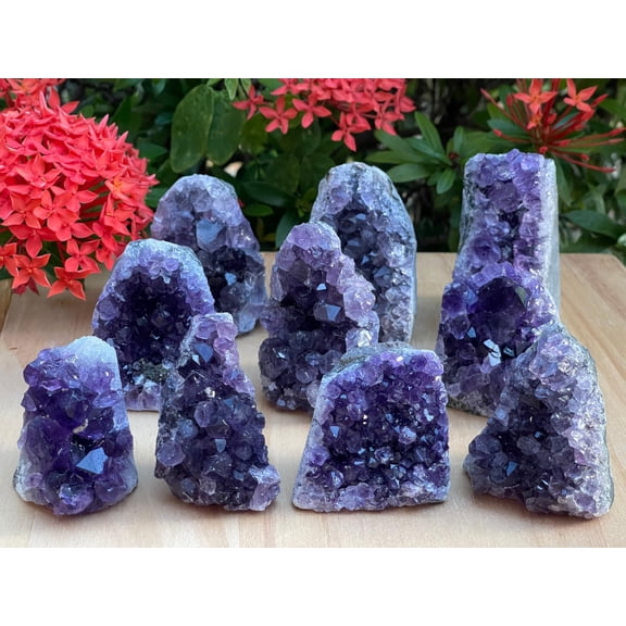 Wholesale Small Uruguayan Deep Purple Amethyst Cluster, Amethyst Geode, Raw Amethyst, Amethyst Druze, Amethyst Crystal, 3-8 oz (1 Count)