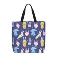 thumbnail image 1 of Fotbe Cartoon Rabbit Bolsa Tote con Estampado para Mujer, Bolsos con Cremallera, Bolsa de Hombro Casual de Gran Capacidad con Bolsillos Internos, 1 of 7