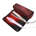 thumbnail image 2 of Hair Tools Storage with Heat Resistant Mat- Red Web Printed Curling Iron Travel Bag/Flat Iron Case for Women, 2 of 8