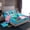 Pink Green Blue, variant on Homewish Cute Axolotl Twin Sheet Sets,Ocean Shell Coral Twin Fitted Sheet,Pink Green Blue Flat Sheet For Girls,Ultra Soft Home Decor,3pcs