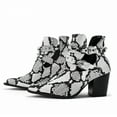 thumbnail image 3 of NECHOLOGY Zapatos Botines para mujer Europa y los Unidos y el comercio exterior de los Unidos para botas gruesas con cabeza redonda después de la correa Modelos clásicos y botines Botas (White 6.5), 3 of 7