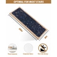 thumbnail image 4 of Stair Treads for Wooden Steps, Blue Starry Sky Peel and Stick Stair Treads with Reusable Adhesive, Universe Space Galaxy Night Star Non Slip Indoor Stairs Runner Rugs Mats for Elders Dogs 8"x30" 7PCS, 4 of 7