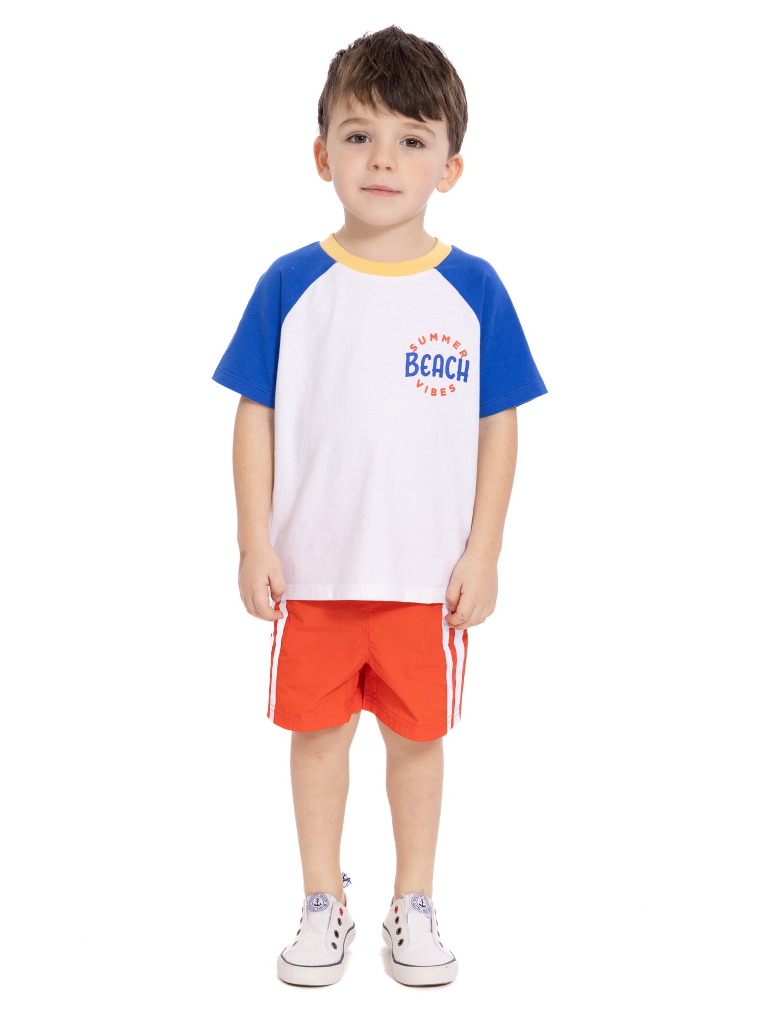 Wonder Nation Toddler Boys Short Sleeve Graphic Tee and Shorts Set, 2-Piece Sizes 12M-5T