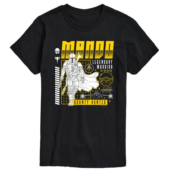 Star Wars - The Mandalorian Mando Dark Digital - Men's Short Sleeve Graphic T-Shirt