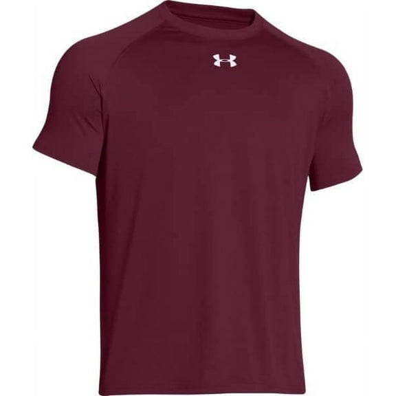 Under Armour Men's Locker T-Shirt as1, Alpha, x_l, Regular, Regular, Standard, Maroon/Gray, X-Large