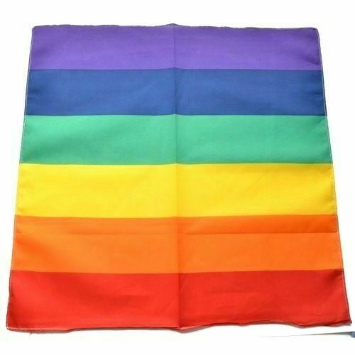 (2 Pack) LGBT RAINBOW GAY BANDANNA GAY PRIDE FLAG LGBTQ HANDKERCHIEF