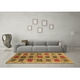 thumbnail image 3 of Ahgly Company Indoor Square Abstract Brown Contemporary Area Rugs, 7' Square, 3 of 4