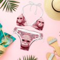 thumbnail image 6 of Pink Monkey Gorilla Swim Suit Women Bikini Set, Detachable Sponge, Adjustable Strap, Two-Pack - Beach, Pool, Vacation, 6 of 6