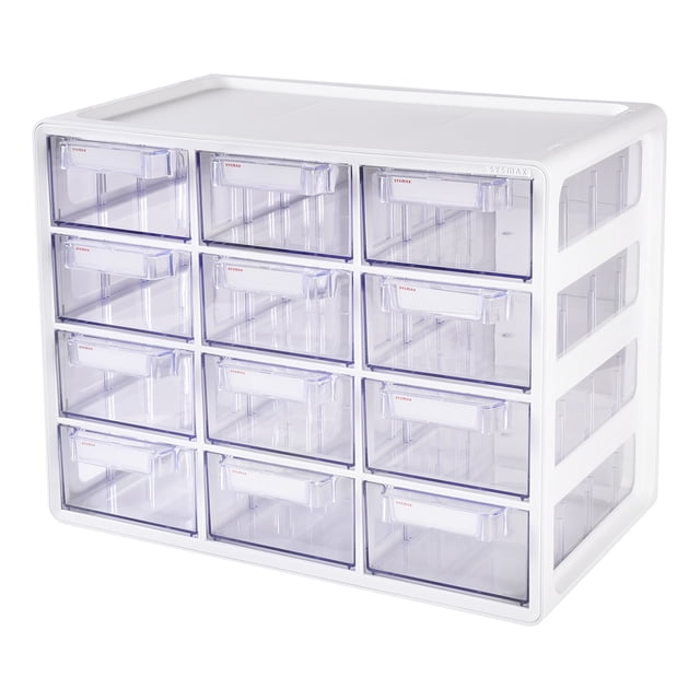 Caja organizadora de Bisutería AGBOX 12 Cajones almacenamiento Color Blanco