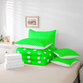 thumbnail image 6 of Feelyou Green Polkados Bedding Comforter Set 7 Pieces, Fashion Abstract Full Bedding Set, 6 of 8