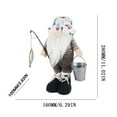 thumbnail image 3 of Holiday Gnome Christmas Gnome Decorations, Handmade Fishing Tomte Santa Figurine for Holiday Home Ornaments, 6x11in, 3 of 8