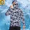 thumbnail image 2 of BiZtdJrK Camo Fishing Shirt for Men Hodded Sun Shirts with Mask Long Sleeve UV Sun Protection Tops Summer Lightweight Breathable Hoodies Navy L, 2 of 6