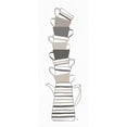 thumbnail image 2 of Tillmon, Avery 8x14 White Modern Wood Framed Museum Art Print Titled - Stack of Cups II Neutral, 2 of 4