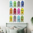thumbnail image 4 of 90s Decorations Tapestry, 90's Vintage Video Games Style Cartoon Emoticons with Stroke Art Print , Wall Hanging for Bedroom Living Room Dorm Decor, 40W X 60L Inches, Green Yellow, by Ambesonne, 4 of 5