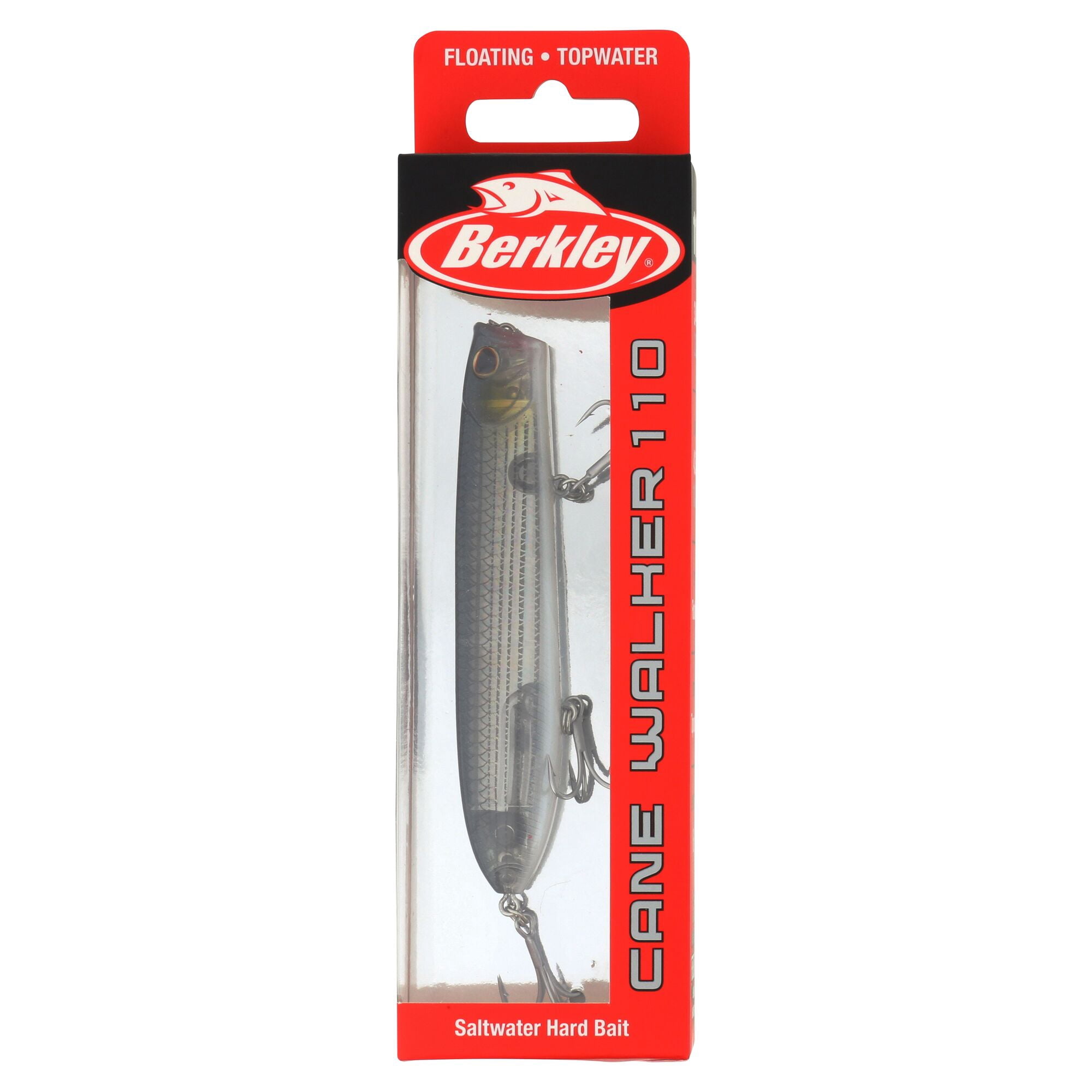 Berkley Cane Walker Saltwater, 4.3 in, Topwater Baits, Mullet (1 Count)