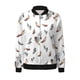 thumbnail image 3 of Gibobby Chaquetas diarias informales para mujer, chaqueta informal ligera con cremallera, abrigo con estampado Floral, cuello levantado, prendas de vestir deportivas , Tops (Blanco, L), 3 of 5