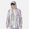 thumbnail image 3 of Pofeuu Lavender Flowers Print Sun Protection Outdoor Lightweight Full Zip UV Cooling Hoodie Long Sleeve Summer Clothing for Outdoor Hiking-XX-Large, 3 of 5