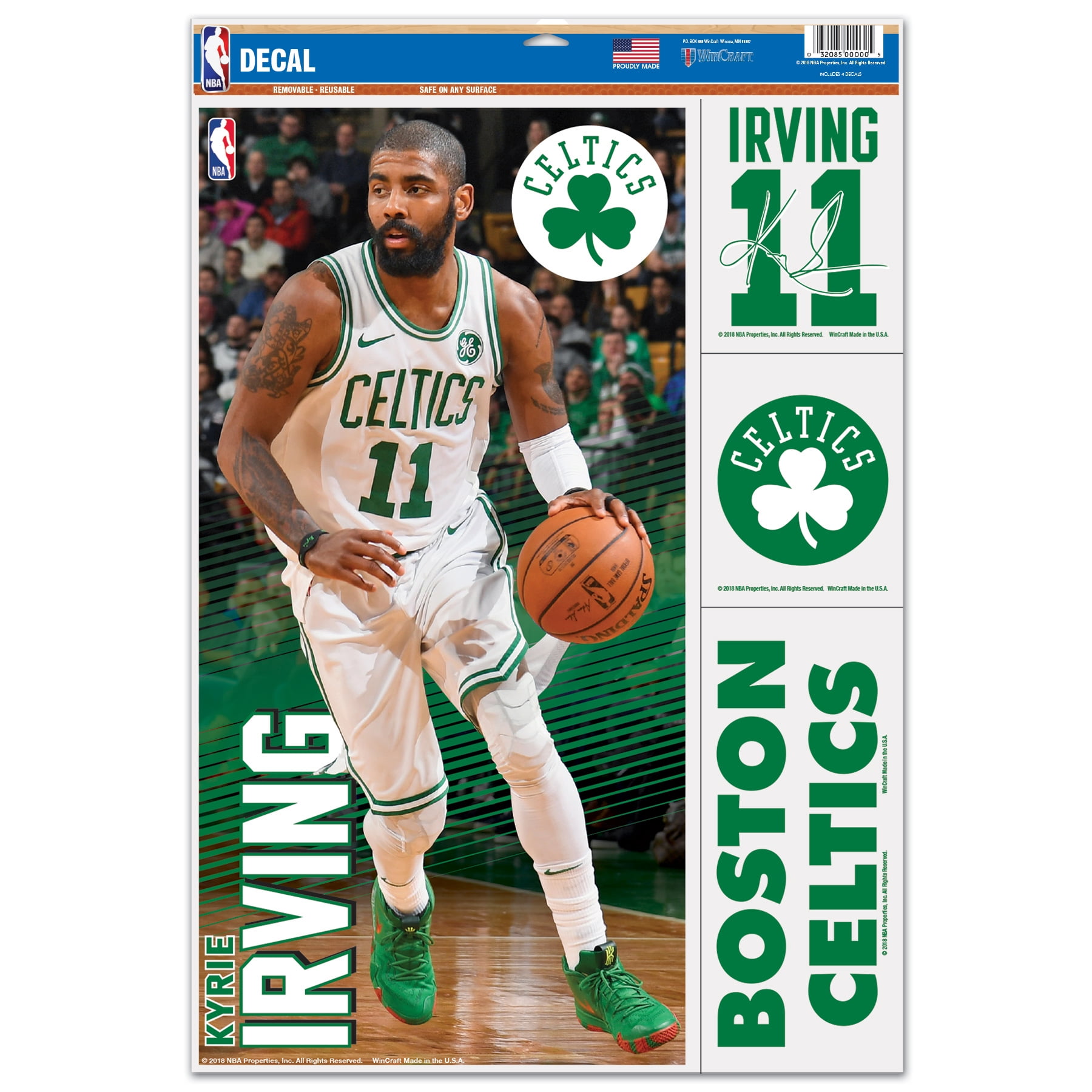 Kyrie Irving White Window Decal