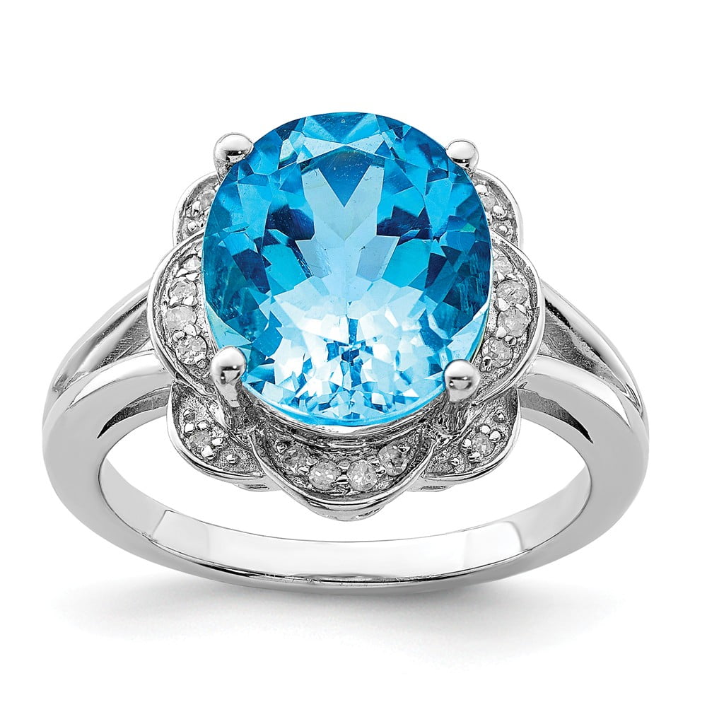 Marquise Cut 1.00 cts Swiss Blue Topaz Ring Sterling Silver Sizes 5 to 9 