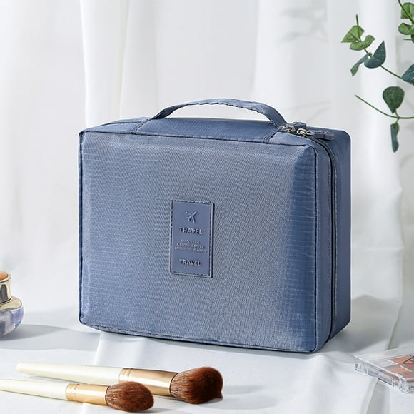 Neceser portátil de gran capacidad para maquillaje,organizador impermeable de artículos de tocador para viajes,neceser duradero para uso diario