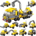 thumbnail image 1 of Juguete de bloques de construcción para niños, ensamblaje de partículas pequeñas, vehículo de ingeniería resistente, 10 cajas (Lele Brothers 9116), caja, 1 of 2