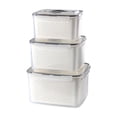 thumbnail image 4 of Kumdkd 3-Piece Refrigerator Storage Containers Set with Detachable Filter & Drain Tray - Airtight Food Keepers for Fruits, Vegetables, Meat, Stackable Fridge Organizer Bins, 4 of 8