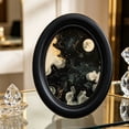 thumbnail image 4 of Fareti Solid Wood Oval Picture Frame, Vintage Black Wall Art Decor for Living Room Bedroom, for Tabletop or Hanging Display, 4 of 4