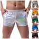 thumbnail image 3 of WILLBEST Pantalones Cortos de Moda para Hombre, de Verano, de Material Brillante, Holgados, Cómodos, de Color Sólido, Informales y Populares., 3 of 3