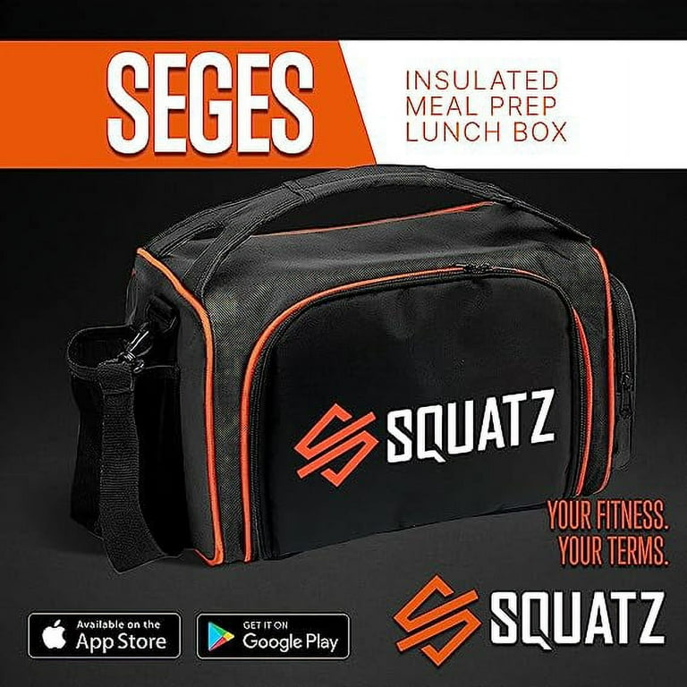 Squatz Insulated Meal Prep Lunch Bag 13 Lbs Maximum Capacity Heavy Duty  Double Insulation Container