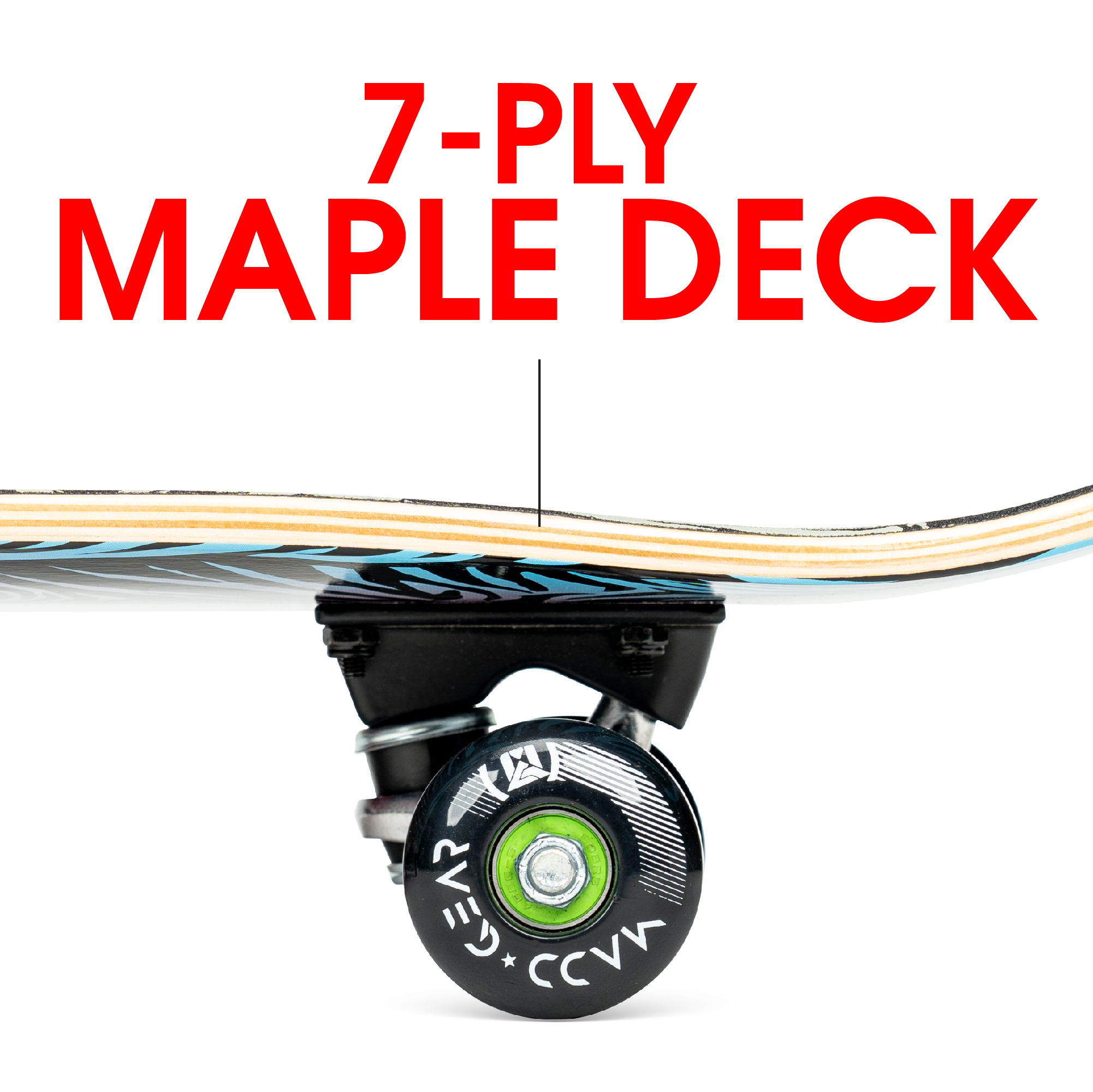 Madd Gear Kickflip 31 x 7.75 Inch Double Kicktail Complete Skateboard with Maple Deck Aluminum Trucks