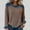Brown#women ribbed knit sweater, variant on Moxiu Women's 2026 Spring Ribbed Knit Crewneck Long Sleeve Color Block Denim Patchwork Textured Pullover Sweater Tops Black,M