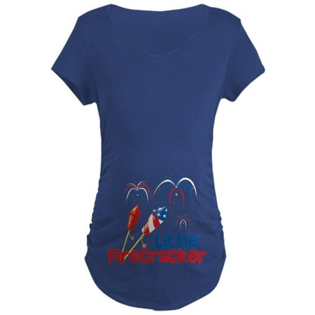 

CafePress - 4Th Of July Little Firecracker Maternity Dark T Sh - Maternity Dark T-Shirt