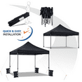 thumbnail image 4 of Alden Design Adjustable 10' x 10' Commercial Pop-up Canopy with Wheeled Carry Bag, Black, 4 of 8