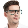 thumbnail image 6 of MARE AZZURO Oversized Square Reading Glasses Men Large Readers Big Face 100 125 150 175 200 225 250 275 300 350 400 500 600 (Turquoise, 2.5), 6 of 7