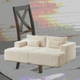 thumbnail image 4 of Modern 87" Oversized Cloud Plush Sectional with Removable Footstools for Indoor Spaces, 4 of 18