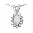thumbnail image 2 of Tommaso Design� Oval 7x5mm Genuinie Opal Pendant Necklace, 2 of 9