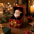 thumbnail image 4 of Christmas Santa Jack in The Box Figurine, Resin Pop-Up Santa Claus in Gift Box Statue, Christmas Tabletop Decor, Surprise Christmas Gift Ornament for Home Shelf, 4 of 4