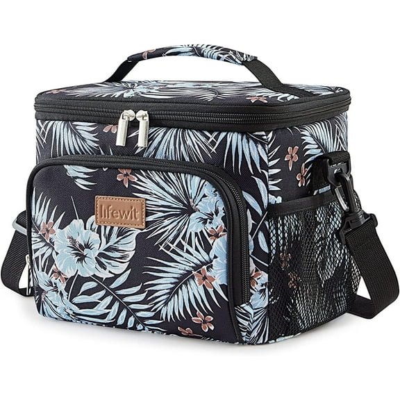 Lifewit Reusable Insulated Lunch Bag Cooler Meal Prep for Men & Women Work Picnic Polyester Flower