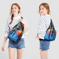 thumbnail image 3 of Cosmos Explorer Sling Backpack - Starry Night Sky Pattern Crossbody Shoulder Bag, Water-Resistant Hiking Essential, 3 of 4