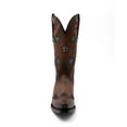 thumbnail image 3 of Women's Ferrini Estrella Leather Boots Handcrafted Snip Toe Brandy, 3 of 6