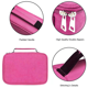 thumbnail image 3 of Estuche para lápices con cremallera de alta capacidad, estuche multifuncional para lápices de papelería, 72 ranuras, estuche portátil de colores, bolsas, color rojo, 3 of 5
