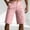 Pink, variant on Men's Golf Dress Shorts Summer Casual Solid Color Button Shorts Lightweight Straight Leg Shorts