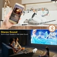 thumbnail image 5 of 2025 Upgraded Mini Portable Projector, 4K 1080P Support, WiFi6 BT5.0 Android 11, 270°Adjustable Home Video Outdoor Movie Projector, HDMI Cable Included, CWOWDEFU CP38, 5 of 9